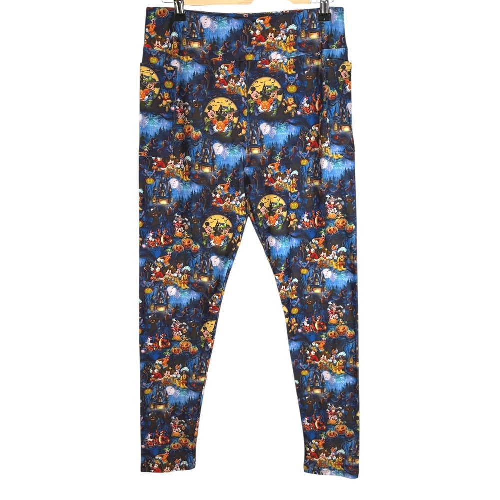 Amelia Rose Arrow Trend Disney Halloween Leggings Mickey Stitch OS Womens NWT